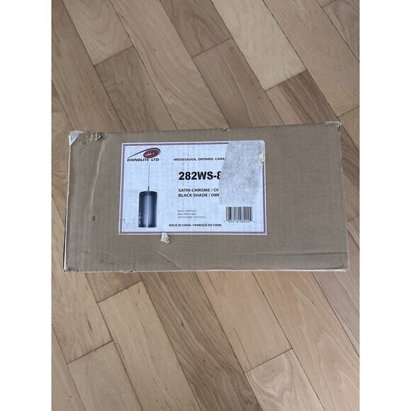 Dainolite Lighting 282WS-815-SC one light pendant frosted glass Organza Black - Picture 2 of 2